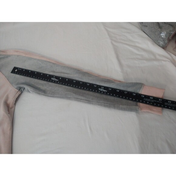 Calvin Klein Full-Zip Velour Hooded Track Jacket *Flaw Pink/Gray Size M Soft! - Picture 7 of 15